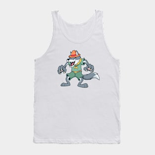 Cartoon wolf is scout Tank Top